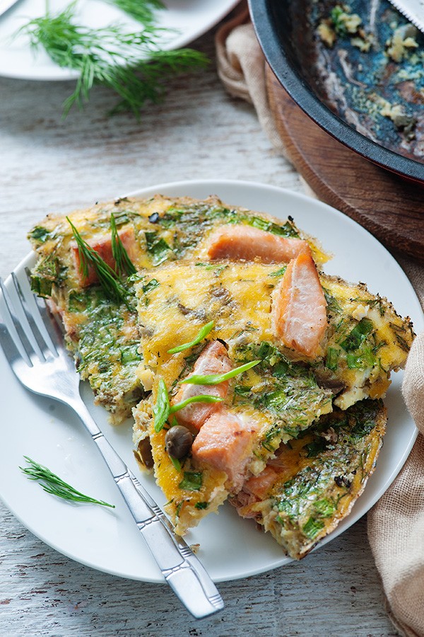 Keto Fresh Salmon Frittata