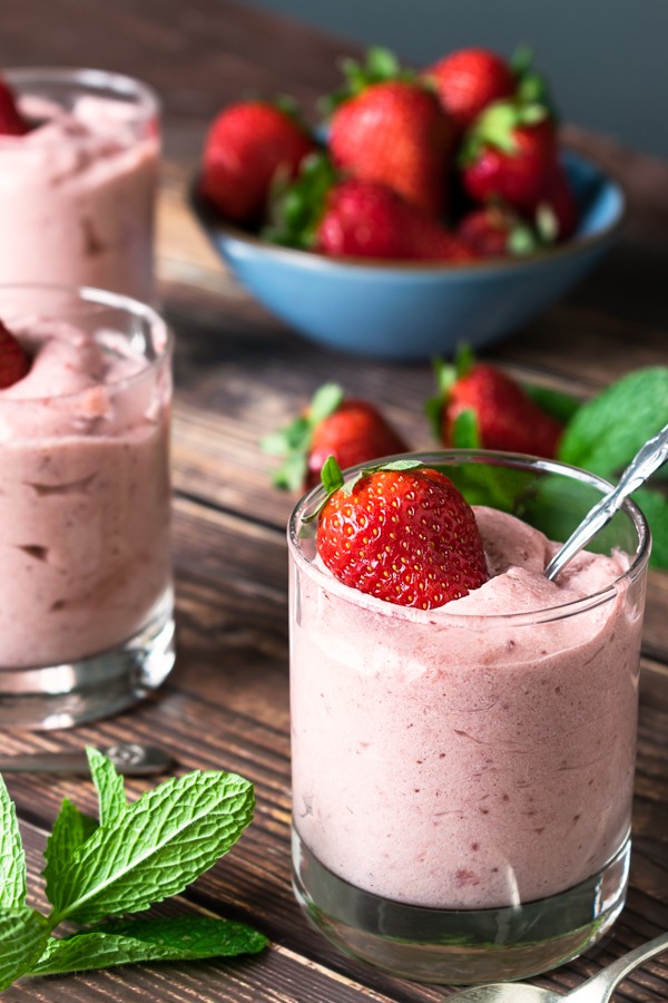 Keto Strawberry Rhubarb Mousse