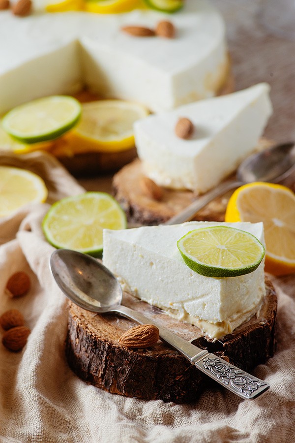 Keto No Bake Lemon Lime Cheesecake