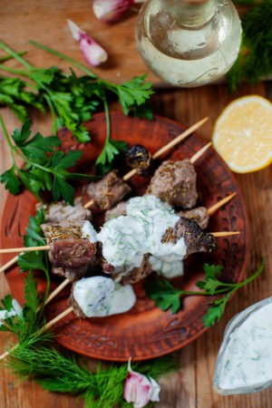 Keto Grilled Mediterranean Kebabs