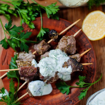 Keto Grilled Mediterranean Kebabs