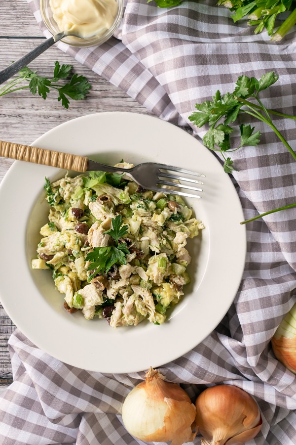 Low Carb Pesto Chicken Salad