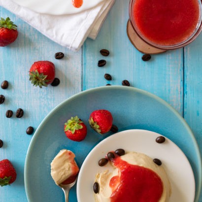 Keto Strawberry Mocha Panna Cotta