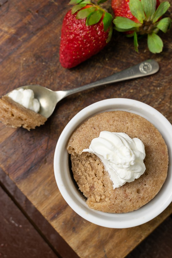 Low Carb Strawberry Mug Cake