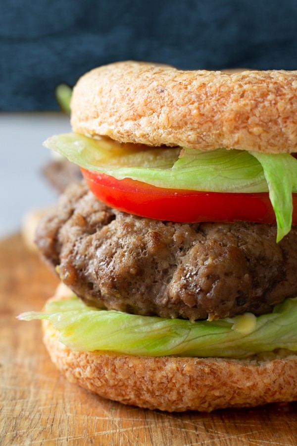 Keto Hamburger with Keto Hamburger Bun