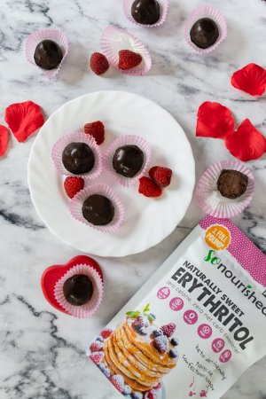 Keto Raspberry Chocolate Truffles