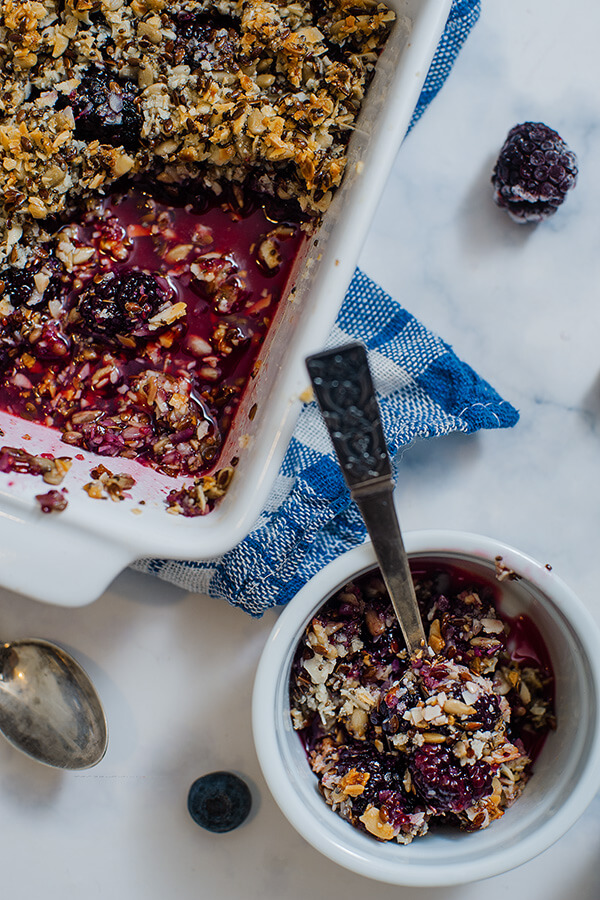 Low Carb Keto Blackberry Crisp